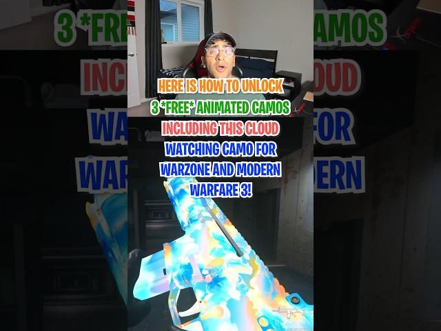 How to unlock 3 *FREE ANIMATED* Camos for Warzone and Modern Warfare 3‼️