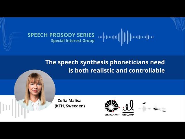 The speech synthesis phoneticians need is both realistic and controllable | Speech Prosody Lectures