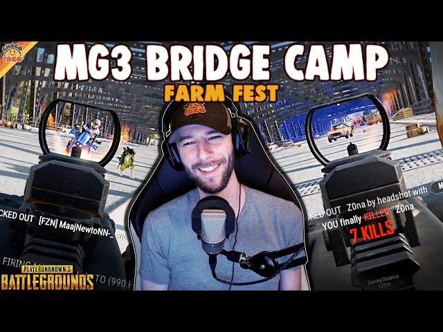 An MG3 Bridge Camp Farm Fest ft. HollywoodBob | chocoTaco PUBG Erangel Duos Gameplay