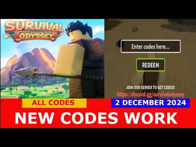 Survival Odyssey ROBLOX | *NEW CODES and ALL CODES* | DECEMBER 2, 2024