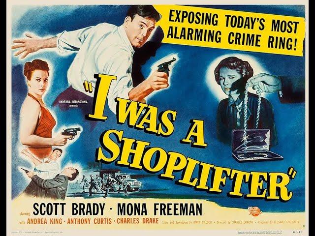 Scott Brady & Mona Freeman in "I Was A Shoplifter" (1950) - feat. Tony Curtis & Rock Hudson