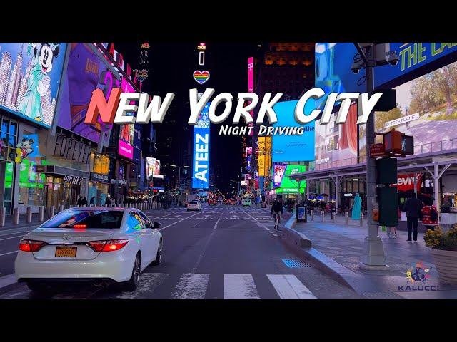 Driving Tour with Music - New York City, Manhattan 4K - USA -March 2021