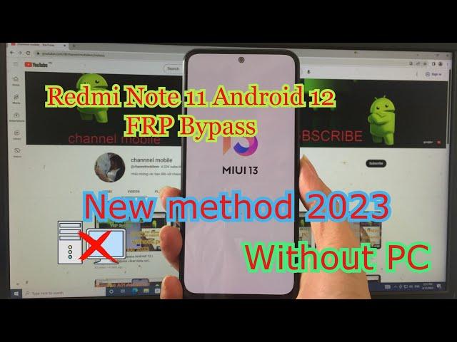 Redmi  Note 11 FRP Bypass Android 12 | Remove google Account | unlock FRP | Without PC