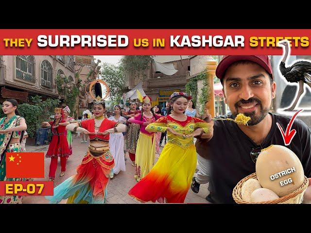 Eating OSTRICH EGG and PIGEON BarBQ in  CHINA | Kashgar - Xinjiang Street Dance| EP-07