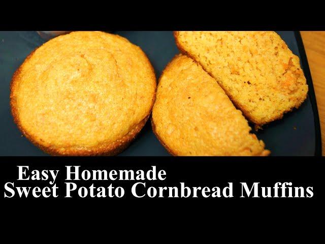 Quick and Easy Homemade Sweet Potato Cornbread Muffins | Easy Recipe | The Southern Mountain Kitchen