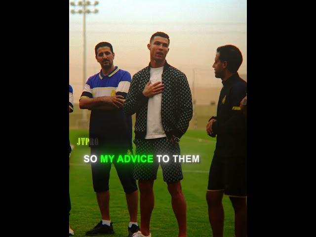 Ronaldo Advice For Young Generation 