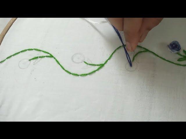 Hand Embroidery New Nakshi kantha Border line design-2 | Easy & simple Border line tutorial