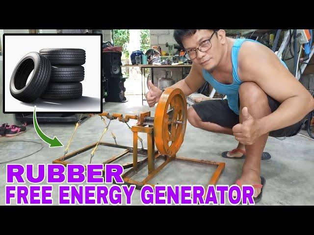 RUBBER ENGINE FREE ENERGY GENERATOR || 100% PERFECT NA