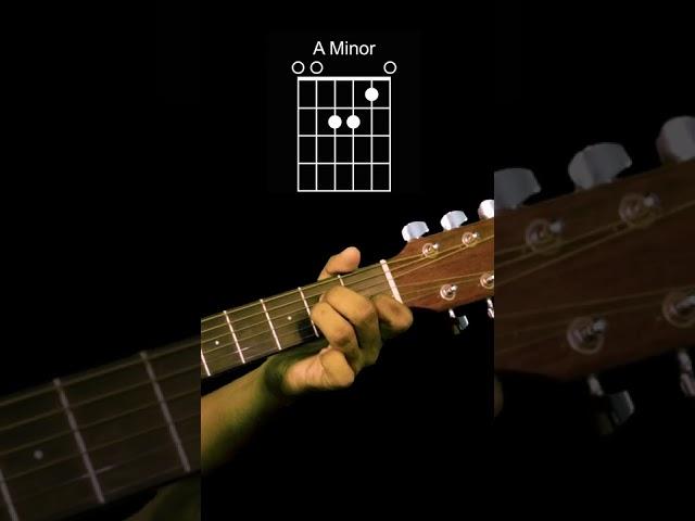 How to play Am & A minor 7 chord on Guitar #shorts