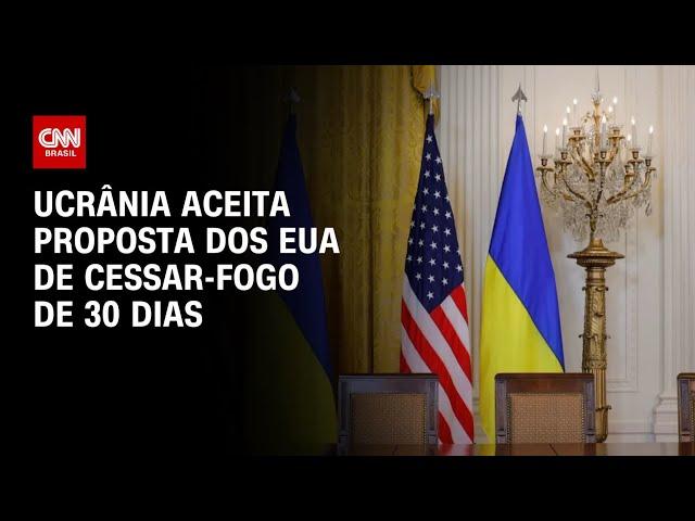 Ucrânia aceita proposta de cessar-fogo de 30 dias com a Rússia, dizem EUA | CNN 360º