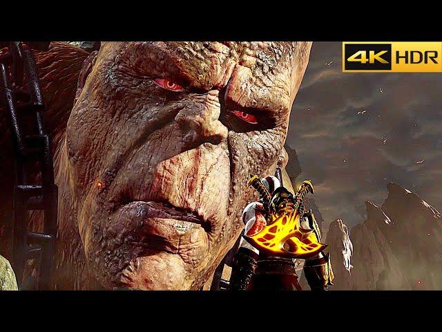 God Of War 3 Kratos Vs Cronos Boss Fight 4K 60FPS HDR