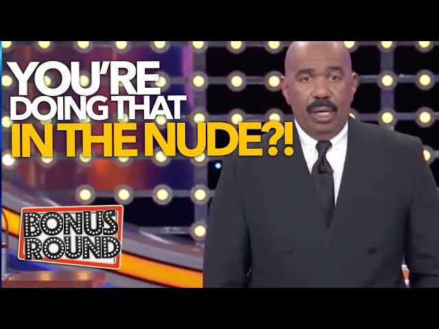 IN THE NUDE! Best NUDE Questions & ANSWERS On Family Feud With Steve Harvey