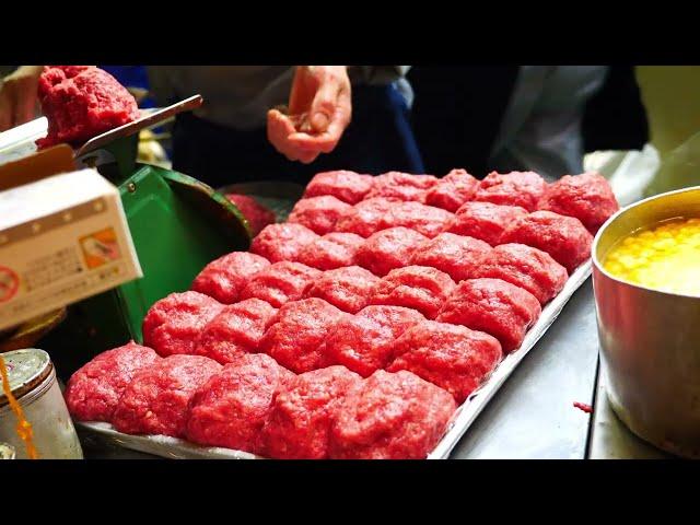 100Kg a day! Hamburgers from a long-established diner in Asakusa attract many people!