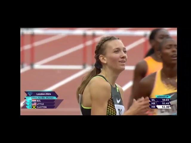 London Diamond League 2024 400m Hurdles Femke Bol