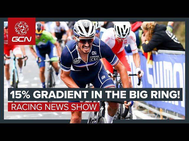 Alaphilippe Attacks 15% Gradient In The Big Ring To Win World Champs | GCN Racing News Show