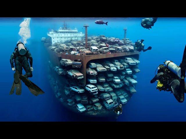 10 UNEXPECTED FINDS/SUNKEN SHIPS with 7100 CAR/SUBMARINE/TREASURE IN THE FLOOR/iPhone 13 Pro Max