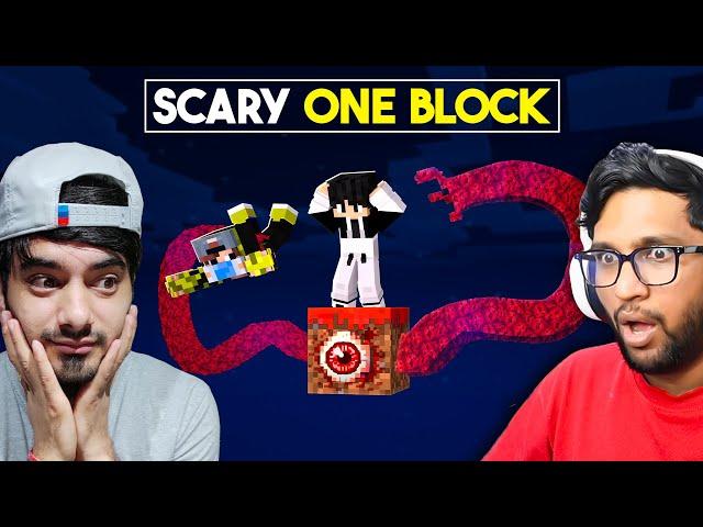 Minecraft, But Stuck on One Scary Block with YesSmartyPie