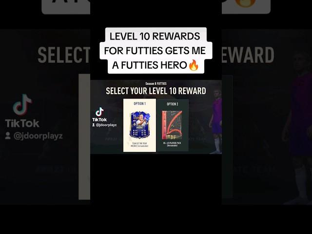 LEVEL 10 REWARDS FOR FUTTIES GETS ME A FUTTIES HERO#shorts #fifa #fifa23 #fut #memes #short #pack