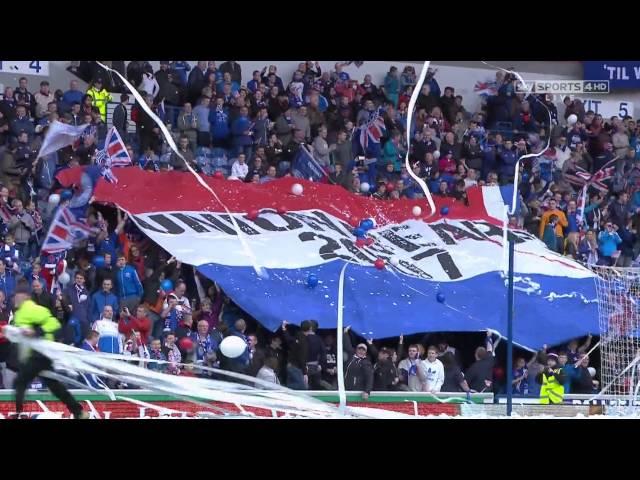 Streamers & Banners Before Rangers Vs Berwick Match - 4th May 2013