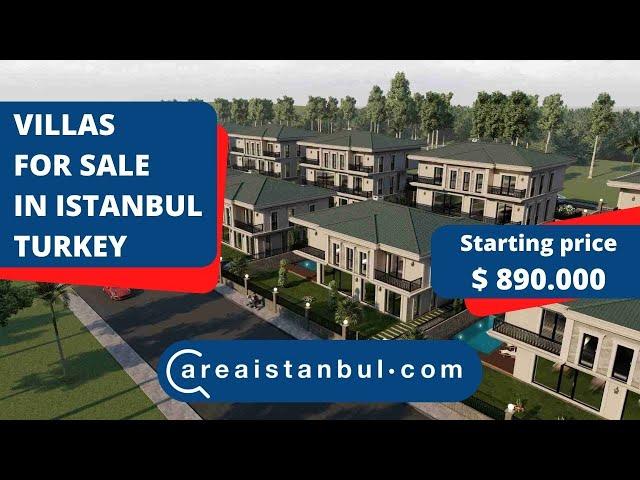 Sea view villas for sale in Buyukcekmece Istanbul Turkey