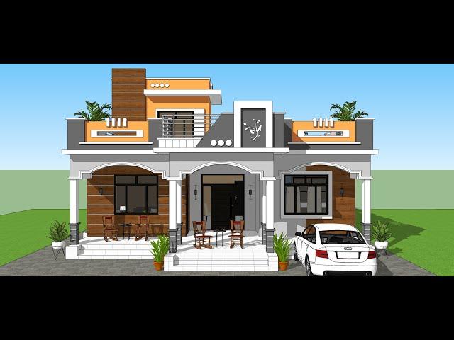 36x50 Modern Villa Design | 4 Room 3D House Design | Gopal Home Decor