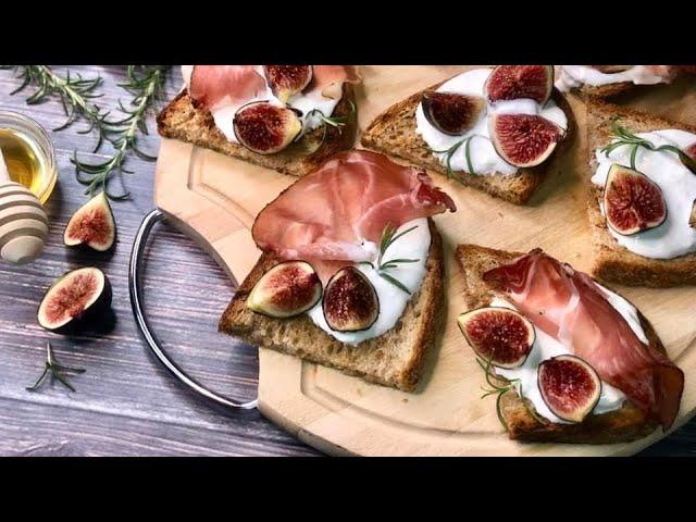 BRUSCHETTE CON FICHI E SPECK, Antipasto ricetta facile e  veloce