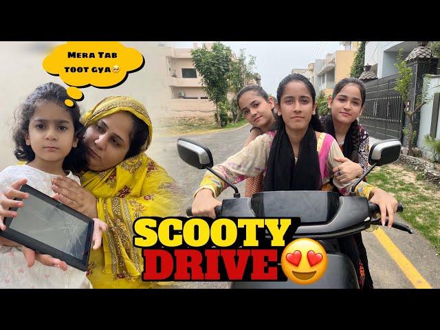 Minsa ka tab toot gya || aapiyo ko scooty chalana sikhae