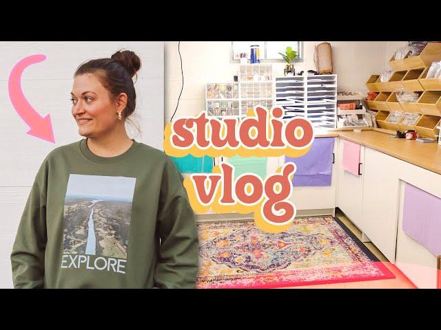 Turning my Art into Sweatshirts + Mini Studio Makeover