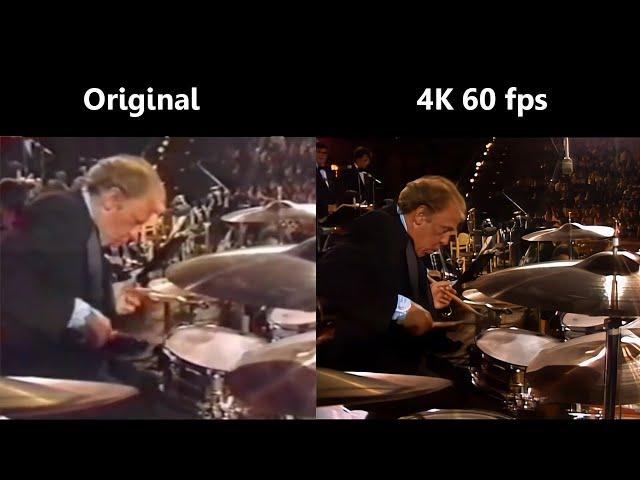 BUDDY RICH IMPOSSIBLE DRUM SOLO ENHANCED (4K 60FPS - Prologue/Jet Song)