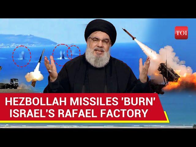 3 Attacks In 3 Days: Hezbollah 'Blows Up' Israel's Rafael Factory In Haifa With 45 Missiles | Watch