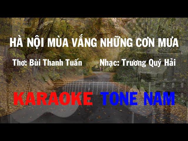 Hà Nội Mùa Vắng Những Cơn Mưa - Karaoke Tone Nam - Guitar