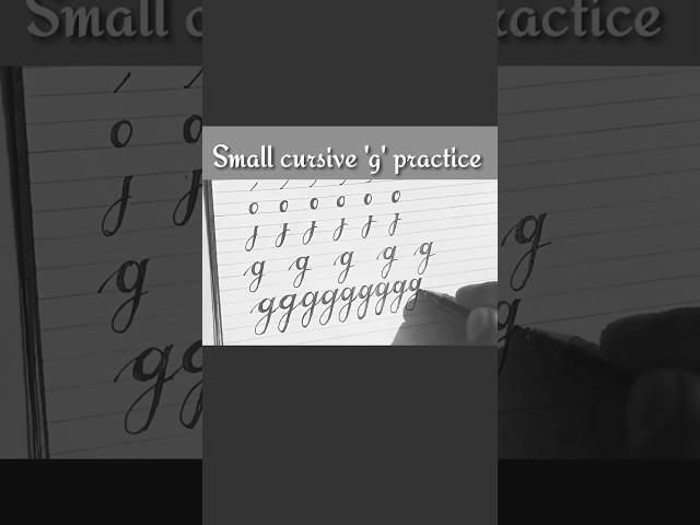 How to write cursive letter | cursive letter 'g' practice | WriterM43 | cursive shorts | 