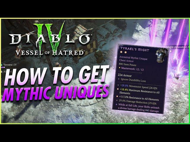 Diablo 4 - Season 6 Mythic Unique Full Farming Guide Vessel of Hatred