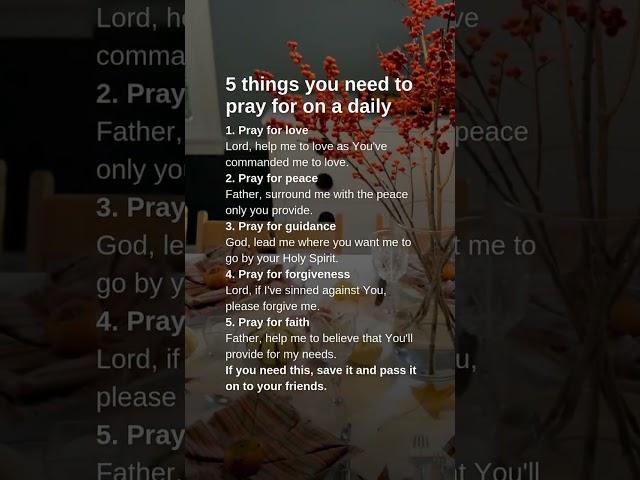 5 things you need to pray for on a daily #jesus #love #thanksjesus #godanswers #god #thankujesus