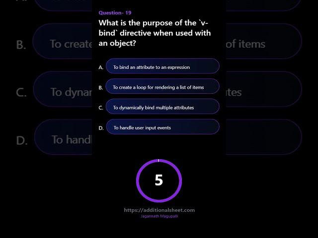 What is the purpose of the v bind directive when used with an object