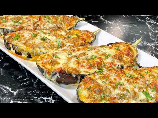 GRATIN STUFFED EGGPLANTS VEGETARIAN RECIPE WITH SUBTITLES