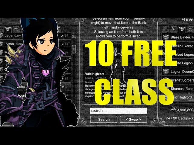 AQW - TOP 10 FREE CLASS | EASY FARM | 0 ACS