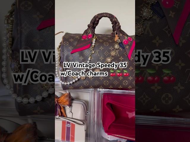 LV Vintage Speedy 35 w/Coach charms  @Louis Vuitton @Coach #LVxTMcherry #murakamicollection