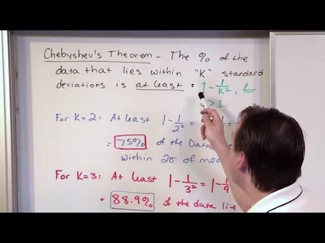 Lesson 22 - Chebyshev's Theorem Explained (Statistics Tutor)