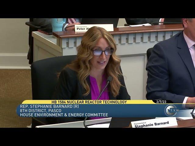 Rep. Stephanie Barnard testifies in support of advanced nuclear reactor technology