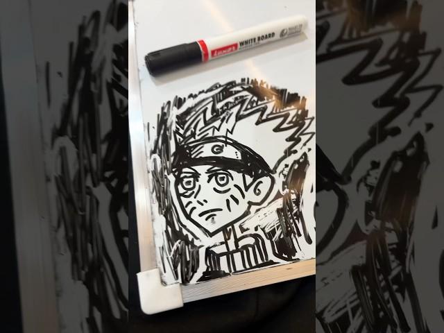 Drawing Naruto on whiteboard ️ #art #animeskech #drawing #skechart #penart #anime