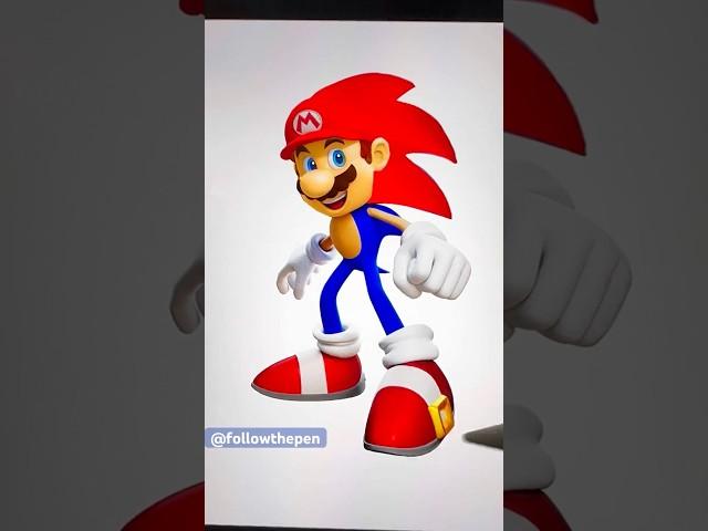 I turned Mario into Sonic and result is so cool #shorts #supermariobros #sonic