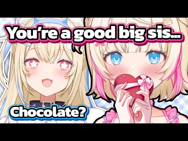 Does Fuwawa deserve a valentine chocolate from Mococo for being a good big sister?