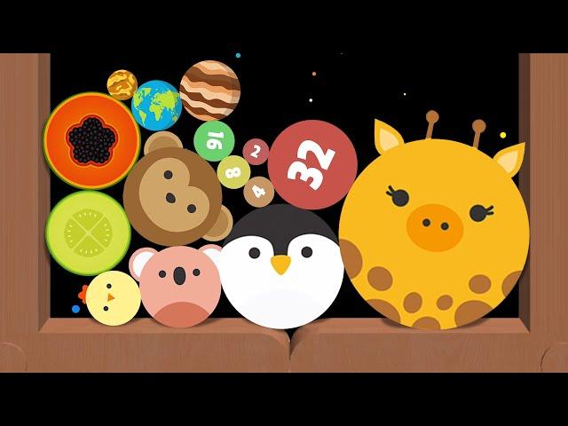 Merge Balls 2048 - All Themes (Animal, Fruit, Number, Planet)