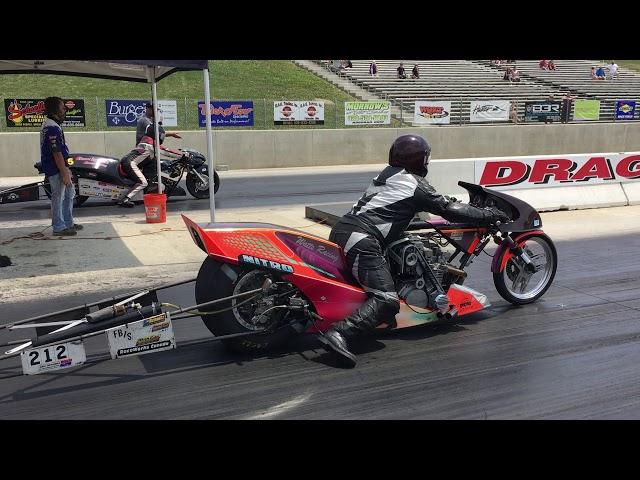 CRAZY Old School Nitro TOP FUEL Kawasaki KZ Motorcycle takes on Turbo Hayabusa Drag Bike! Old vs New