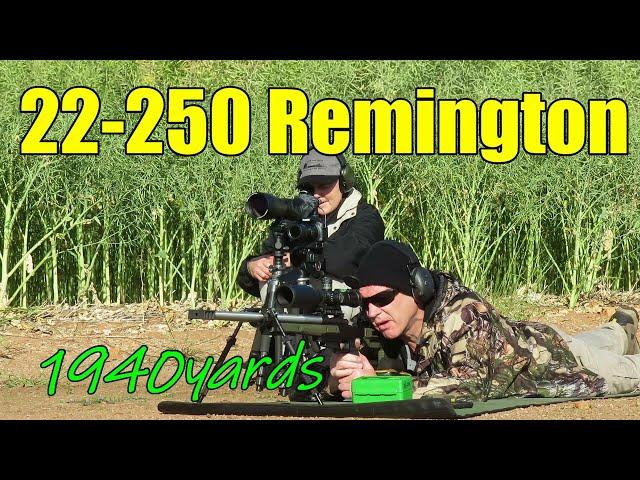 22-250 Remington at 1940 yards (1774m)