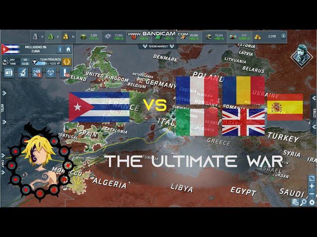 How to beat a coalition with the strongest naval fleet in conflict of nations WW3 - Cuba VS Europe