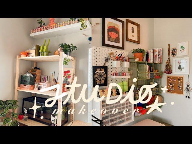 art studio makeover and organization 