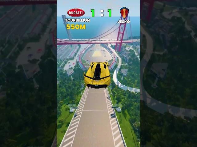Bugatti Tourbillion vs Koenigsegg Jesko #beamngdrive