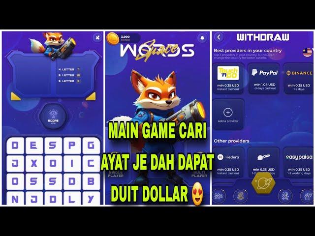 BOLEH DAPAT DUIT US DOLLAR &  BOLEH CLAIM EWALLET TERBARU 2024!! APP MAIN GAME CROSSWORD PUZZLE